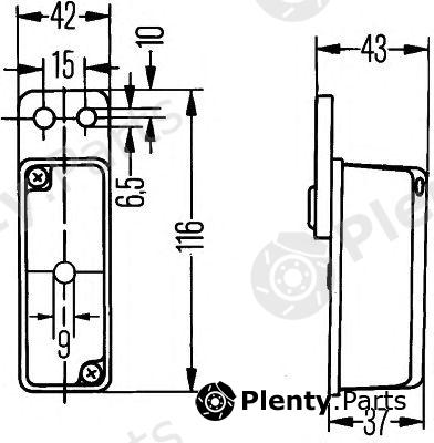  HELLA part 2XS005020-011 (2XS005020011) Marker Lamp