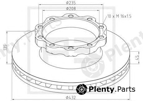  PE Automotive part 036.122-00A (03612200A) Brake Disc