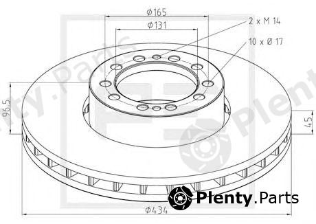  PE Automotive part 256.028-00A (25602800A) Brake Disc