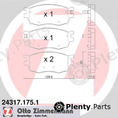  ZIMMERMANN part 243171751 Brake Pad Set, disc brake