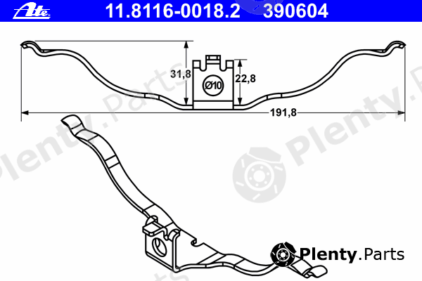  ATE part 11.8116-0018.2 (11811600182) Spring, brake caliper