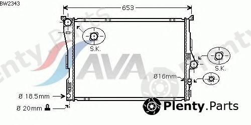  AVA QUALITY COOLING part BW2343 Radiator, engine cooling