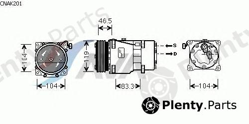  AVA QUALITY COOLING part CNAK201 Compressor, air conditioning