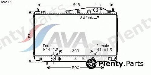  AVA QUALITY COOLING part DW2055 Radiator, engine cooling
