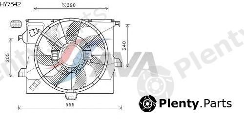  AVA QUALITY COOLING part HY7542 Fan, radiator