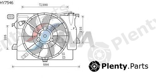  AVA QUALITY COOLING part HY7546 Fan, radiator