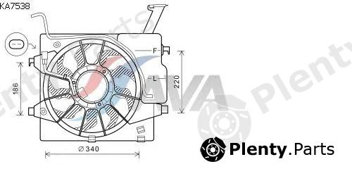  AVA QUALITY COOLING part KA7538 Fan, radiator