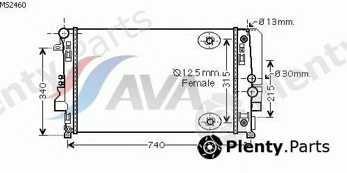  AVA QUALITY COOLING part MS2460 Radiator, engine cooling