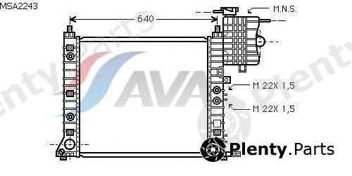  AVA QUALITY COOLING part MSA2243 Radiator, engine cooling