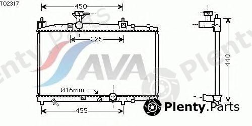  AVA QUALITY COOLING part TO2317 Radiator, engine cooling