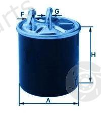  UNICO FILTER part FI9120/23X (FI912023X) Fuel filter