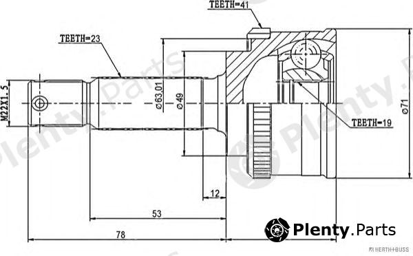  HERTH+BUSS JAKOPARTS part J2828116 Joint Kit, drive shaft