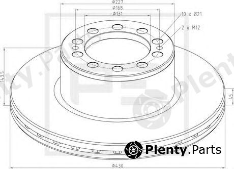  PE Automotive part 016.672-00A (01667200A) Brake Disc