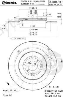  BREMBO part 08.B044.10 (08B04410) Brake Disc