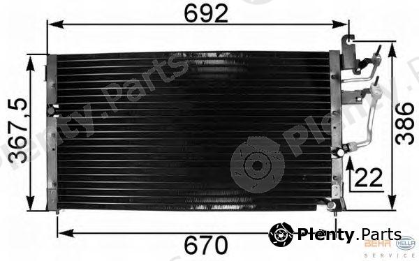  HELLA part 8FC351301-111 (8FC351301111) Condenser, air conditioning