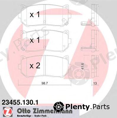  ZIMMERMANN part 234551301 Brake Pad Set, disc brake