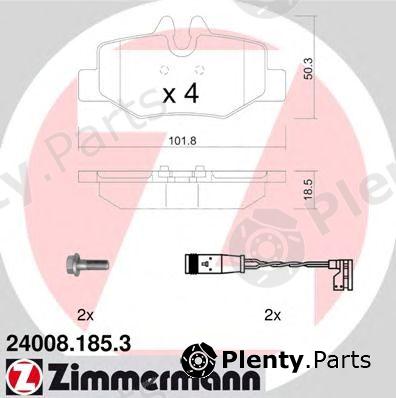  ZIMMERMANN part 24008.185.3 (240081853) Brake Pad Set, disc brake