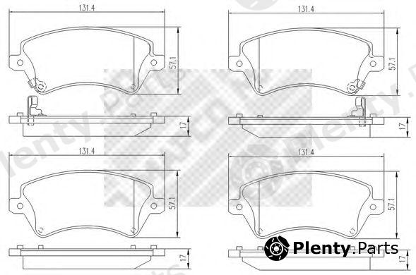  MAPCO part 6765 Brake Pad Set, disc brake