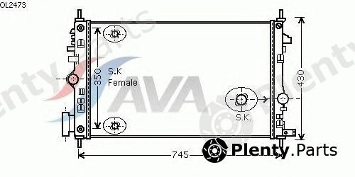  AVA QUALITY COOLING part OL2473 Radiator, engine cooling