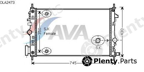  AVA QUALITY COOLING part OLA2473 Radiator, engine cooling