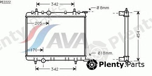  AVA QUALITY COOLING part PE2222 Radiator, engine cooling