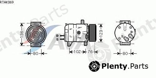  AVA QUALITY COOLING part RTAK069 Compressor, air conditioning