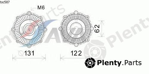  AVA QUALITY COOLING part TOC587 Clutch, radiator fan