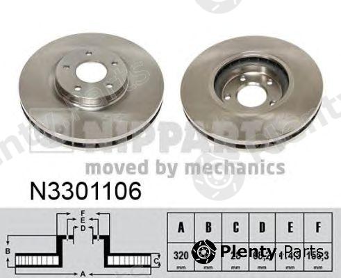  NIPPARTS part N3301106 Brake Disc