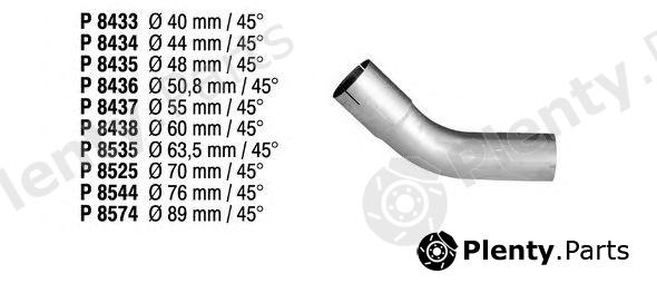  FENNO part P8436 Exhaust Pipe, universal