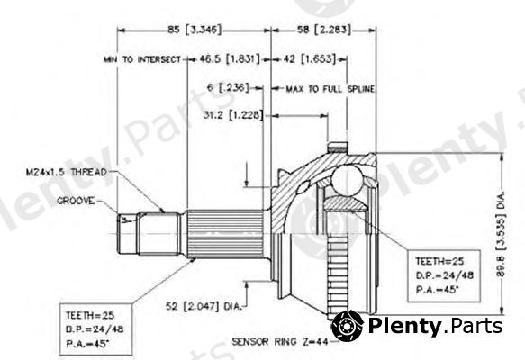  VEMA part 18252 Joint Kit, drive shaft