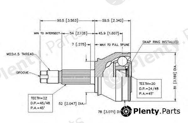  VEMA part 18603 Joint Kit, drive shaft