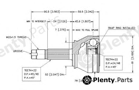  VEMA part 18626 Joint Kit, drive shaft