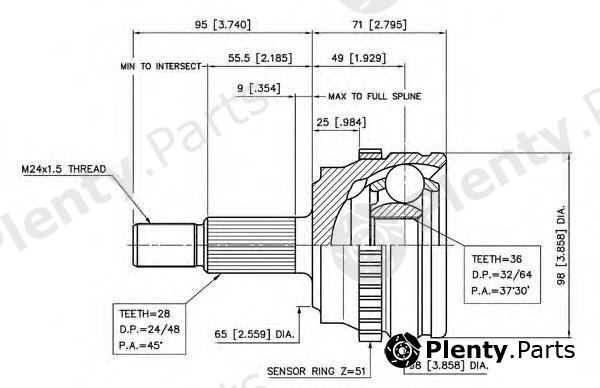  VEMA part 18814 Joint Kit, drive shaft