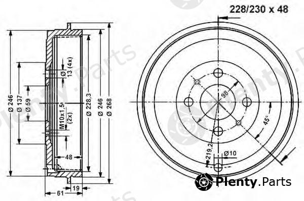  VEMA part 801178 Brake Drum