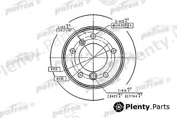  PATRON part PBD4087 Brake Disc