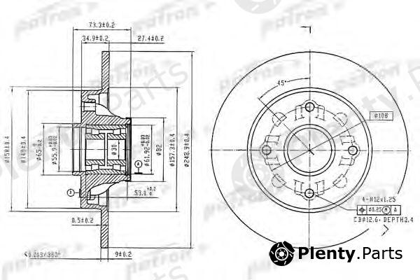  PATRON part PBD7014 Brake Disc