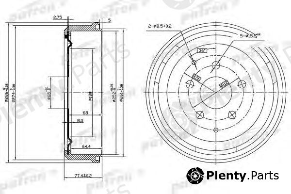  PATRON part PDR1196 Brake Drum
