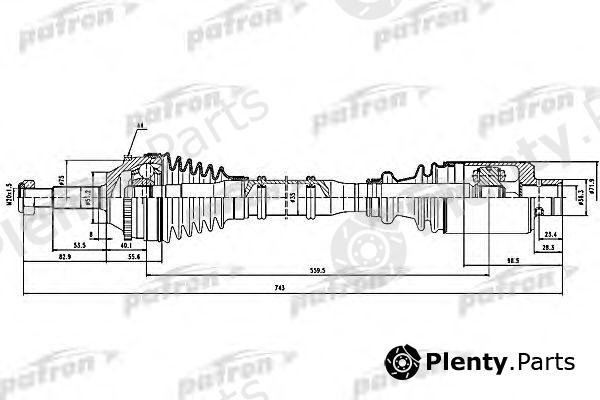  PATRON part PDS1116 Drive Shaft