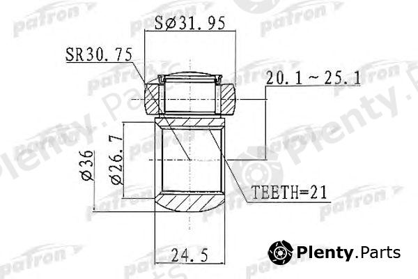  PATRON part PTD005 Tripod Hub, Drive shaft