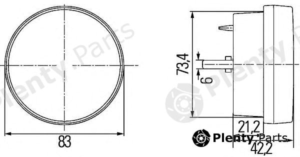  HELLA part 2BE980690-101 (2BE980690101) Daytime Running Light