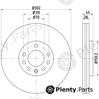  MINTEX part MDC1557 Brake Disc