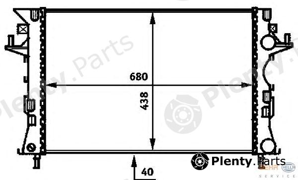  HELLA part 8MK376716-311 (8MK376716311) Radiator, engine cooling