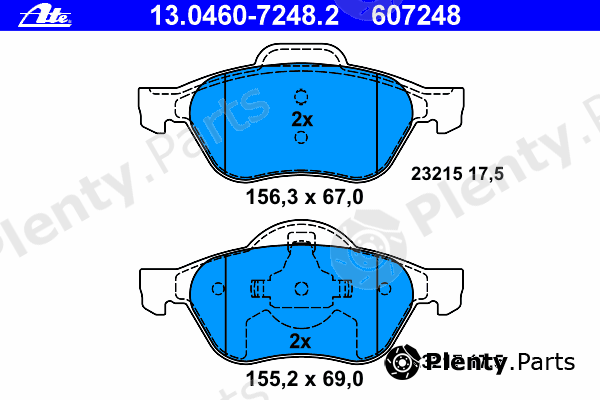  ATE part 13.0460-7248.2 (13046072482) Brake Pad Set, disc brake