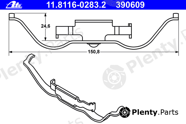  ATE part 11.8116-0283.2 (11811602832) Spring, brake caliper