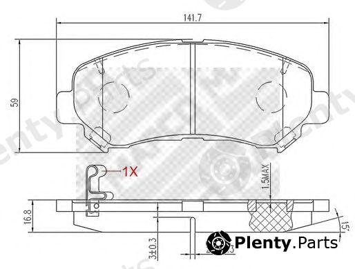  MAPCO part 6831 Brake Pad Set, disc brake