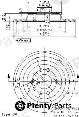  BREMBO part 08.9511.11 (08951111) Brake Disc