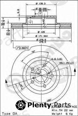 BREMBO part 09.5674.21 (09567421) Brake Disc