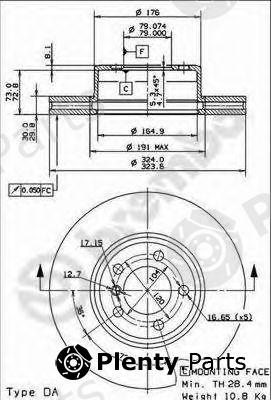  BREMBO part 09.9166.11 (09916611) Brake Disc