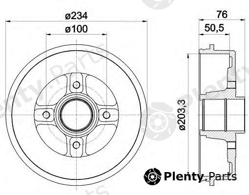 MINTEX part MBD044 Brake Drum