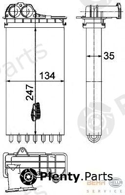  HELLA part 8FH351315-561 (8FH351315561) Heat Exchanger, interior heating